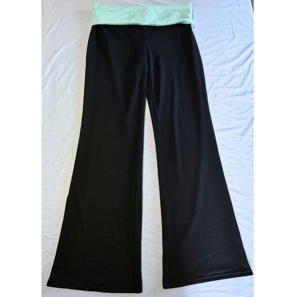 Harley Davidson Black Lounge Yoga Pants Size M NWT Mint Foldover Waistband